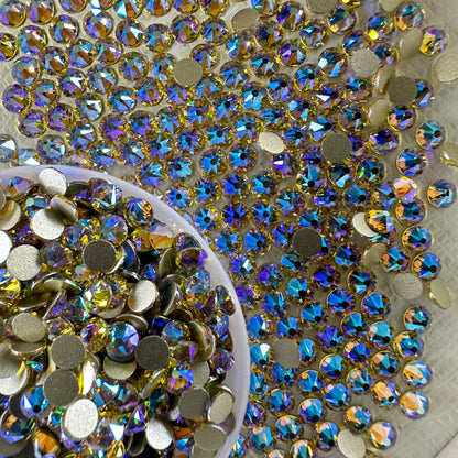 2088 Eco-Friendly Nickel-Free AB Color Non-Hotfix Flat Back Rhinestone Loose 16 Facets Shoes Hat Bags Nail Art