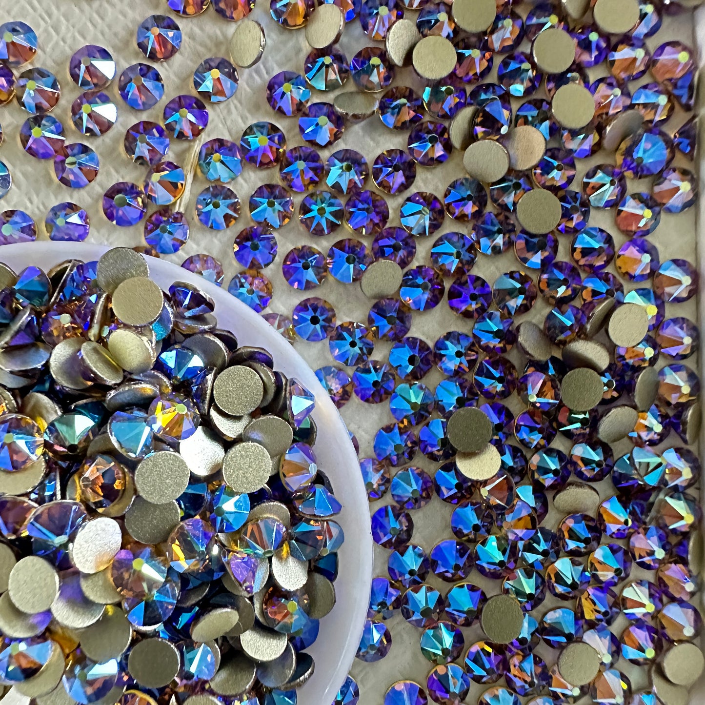 2088 Eco-Friendly Nickel-Free AB Color Non-Hotfix Flat Back Rhinestone Loose 16 Facets Shoes Hat Bags Nail Art