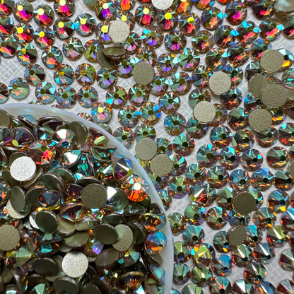 2088 Eco-Friendly Nickel-Free AB Color Non-Hotfix Flat Back Rhinestone Loose 16 Facets Shoes Hat Bags Nail Art