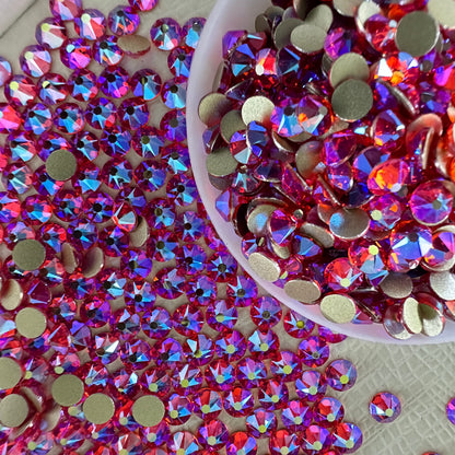 2088 Eco-Friendly Nickel-Free AB Color Non-Hotfix Flat Back Rhinestone Loose 16 Facets Shoes Hat Bags Nail Art