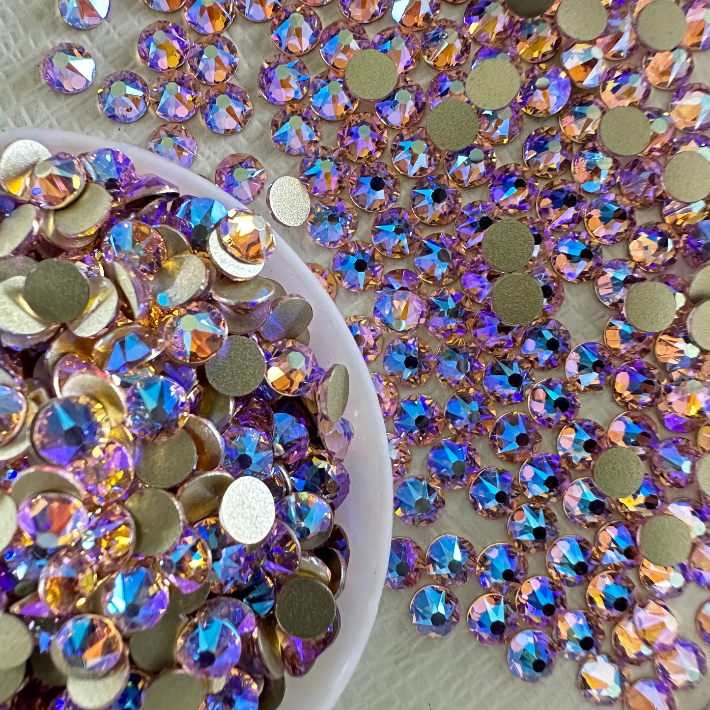 2088 Eco-Friendly Nickel-Free AB Color Non-Hotfix Flat Back Rhinestone Loose 16 Facets Shoes Hat Bags Nail Art
