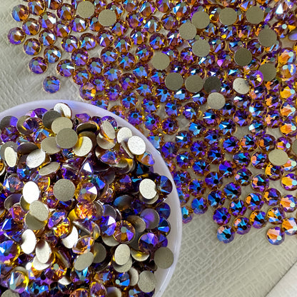 2088 Eco-Friendly Nickel-Free AB Color Non-Hotfix Flat Back Rhinestone Loose 16 Facets Shoes Hat Bags Nail Art