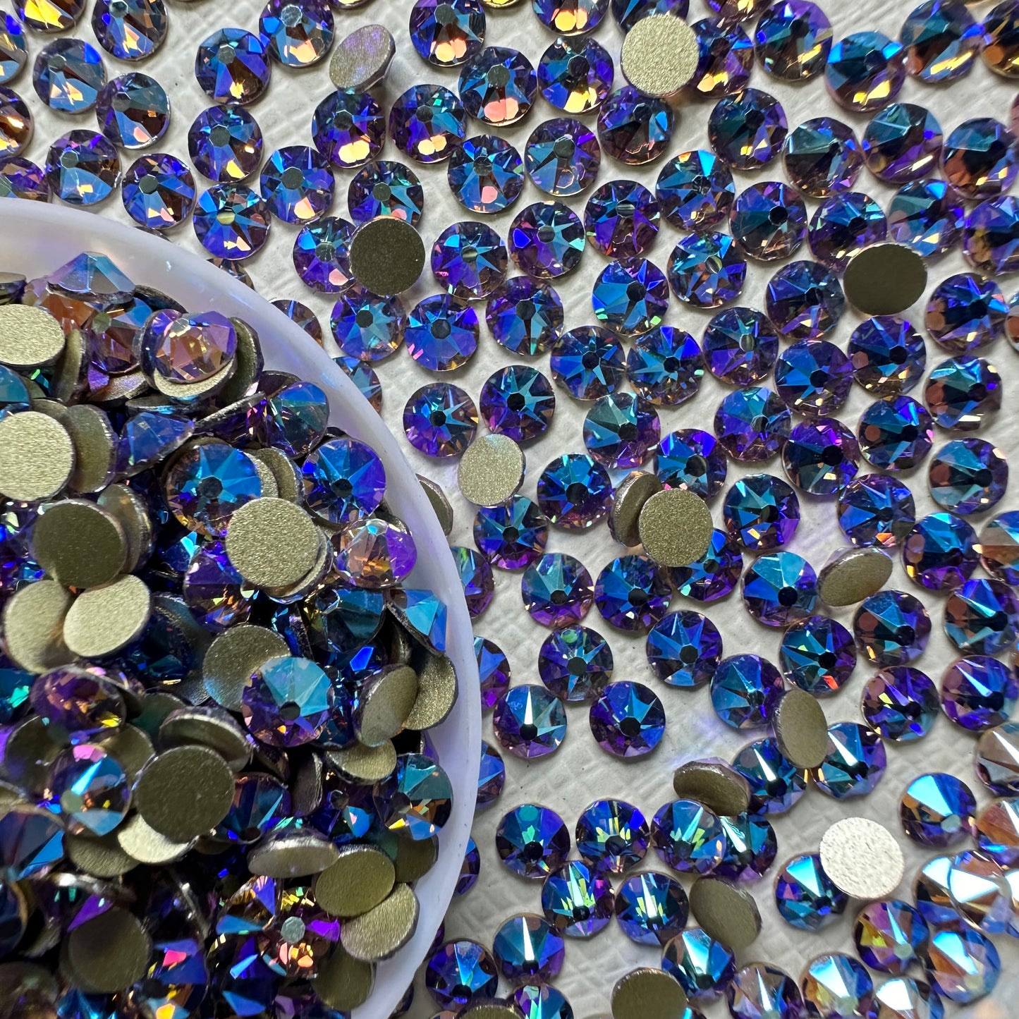 2088 Eco-Friendly Nickel-Free AB Color Non-Hotfix Flat Back Rhinestone Loose 16 Facets Shoes Hat Bags Nail Art