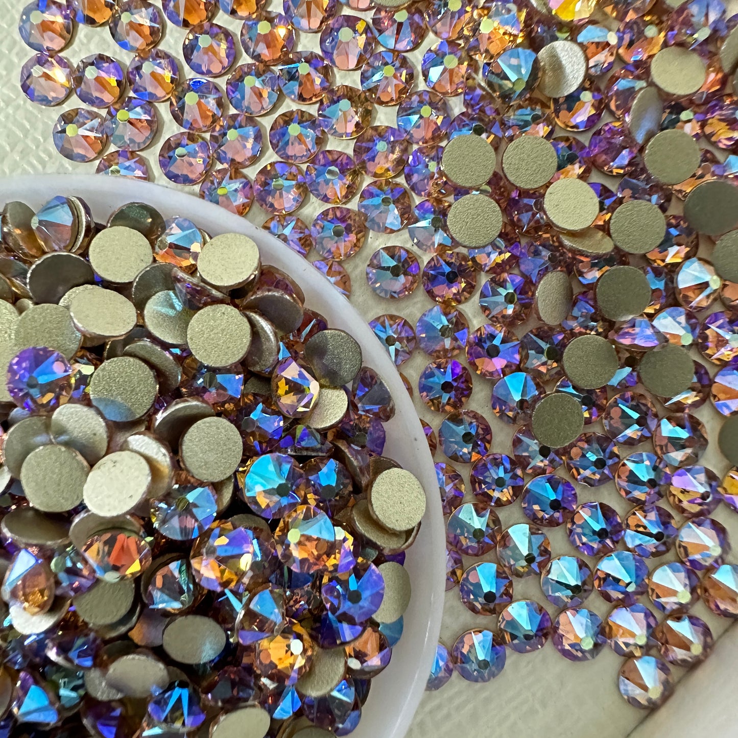 2088 Eco-Friendly Nickel-Free AB Color Non-Hotfix Flat Back Rhinestone Loose 16 Facets Shoes Hat Bags Nail Art