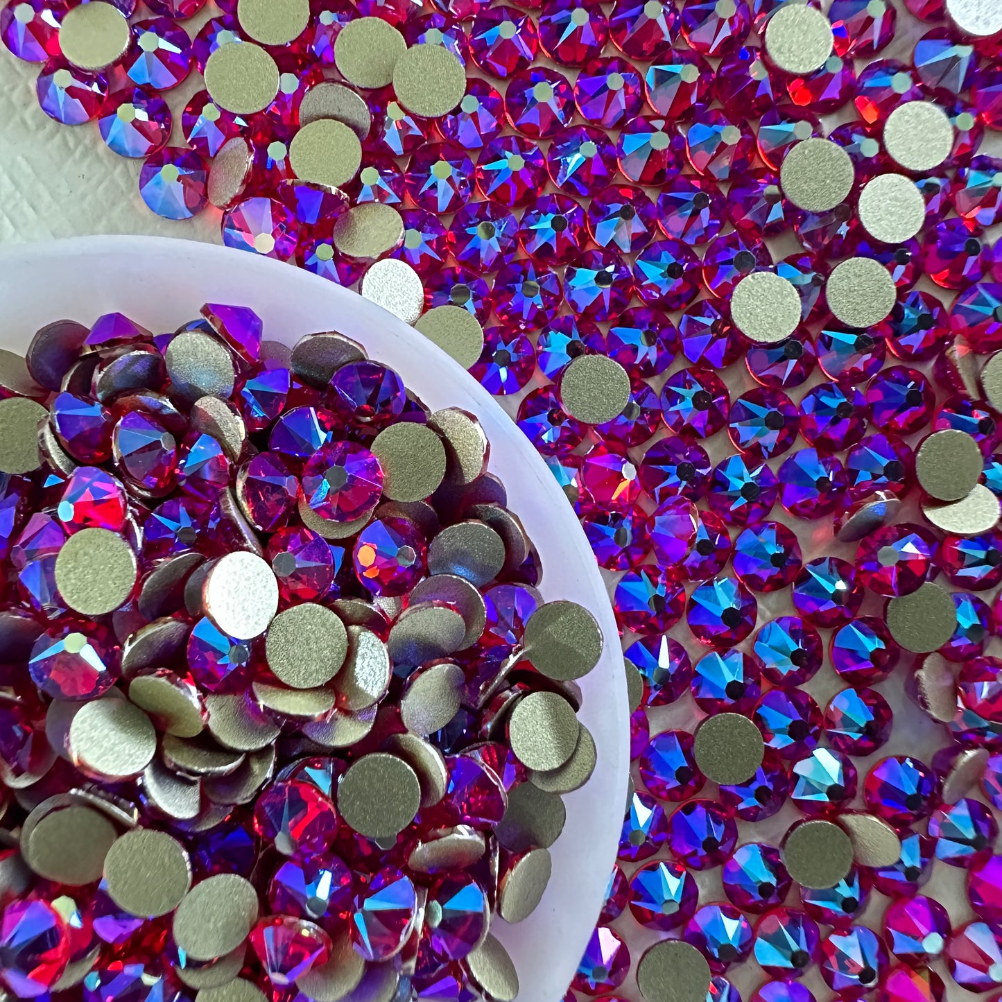 2088 Eco-Friendly Nickel-Free AB Color Non-Hotfix Flat Back Rhinestone Loose 16 Facets Shoes Hat Bags Nail Art